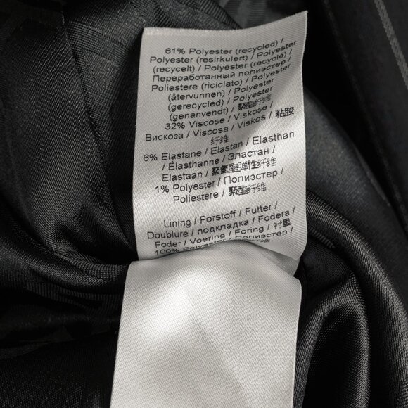 Ganni Black Pinstripe Oversized Blazer *MISSING BUTTONS* - Picture 12 of 13